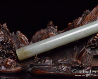 和田玉烟嘴 规格: 15.6×1.3×1