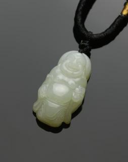 王廷珠宝waltraud jewelry青白和田玉站佛吊坠