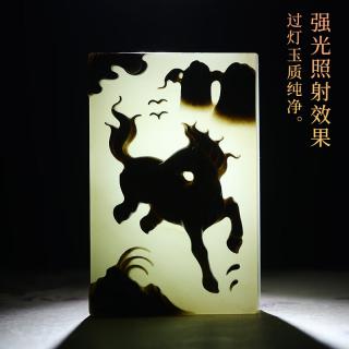 和玉谣收藏级和田玉黑皮巧雕马到成功方牌大师工三色俏雕送礼佳品附证